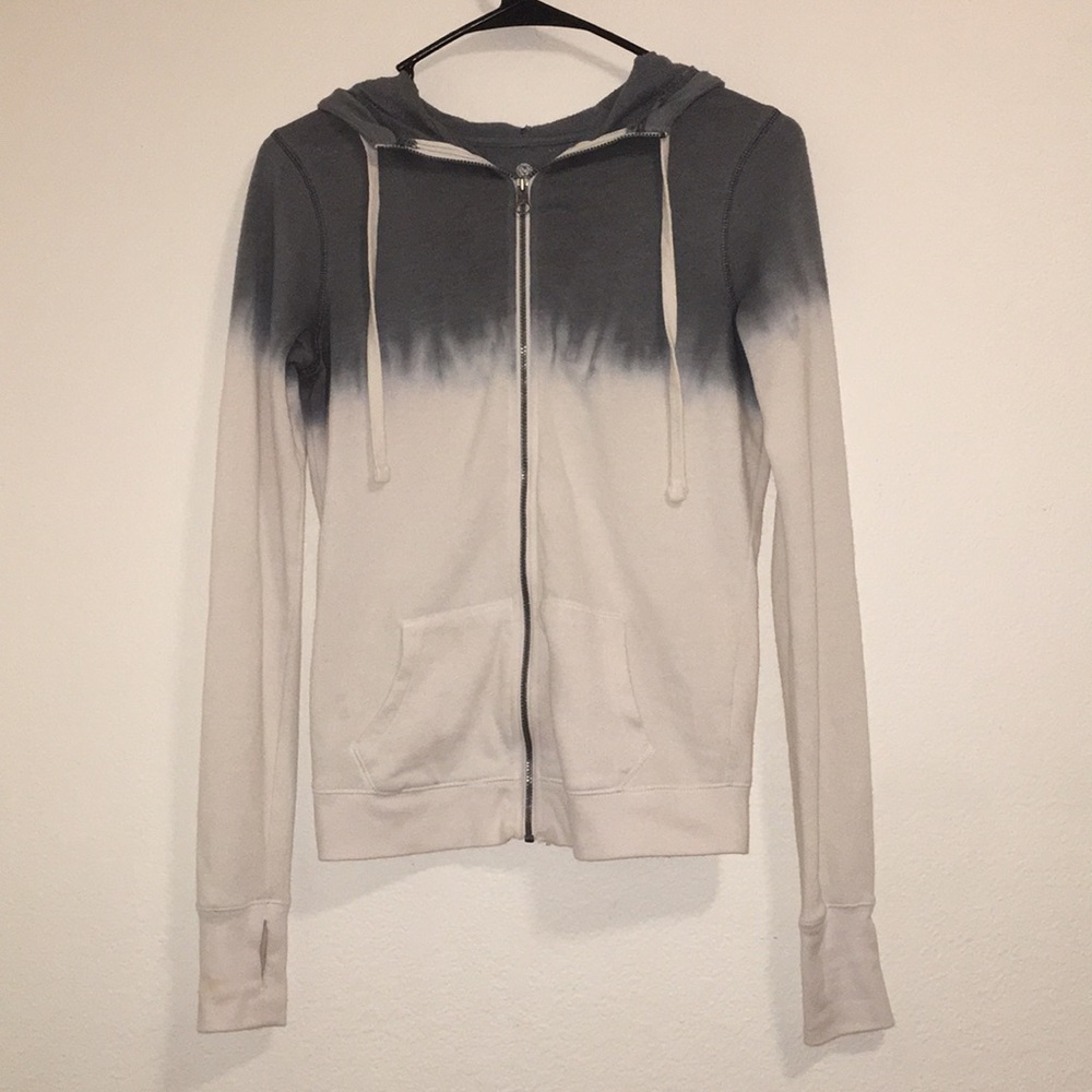 Gray & White Tie-Dye Jacket